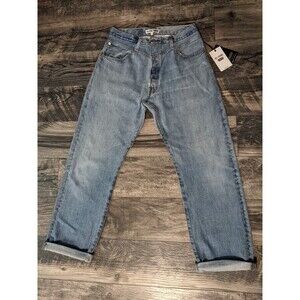RE/DONE LEVIS Reconstructed Crop Denim Indigo Double Yoke Jeans 29 NWT MSRP $320